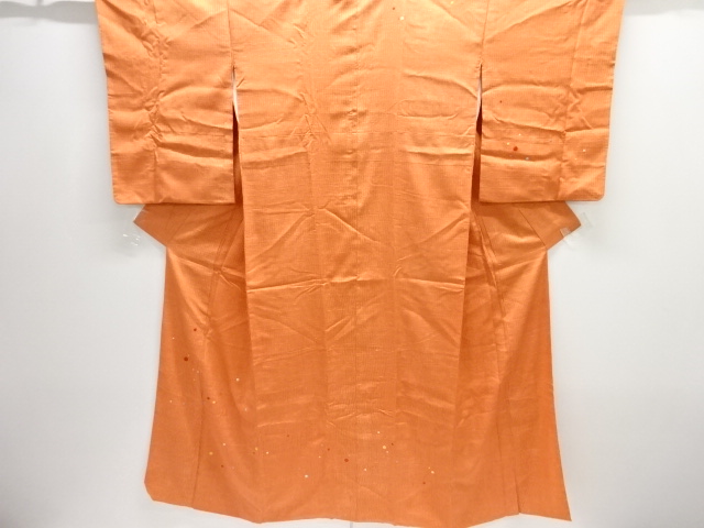 水玉模様刺繍手織り紬訪問着